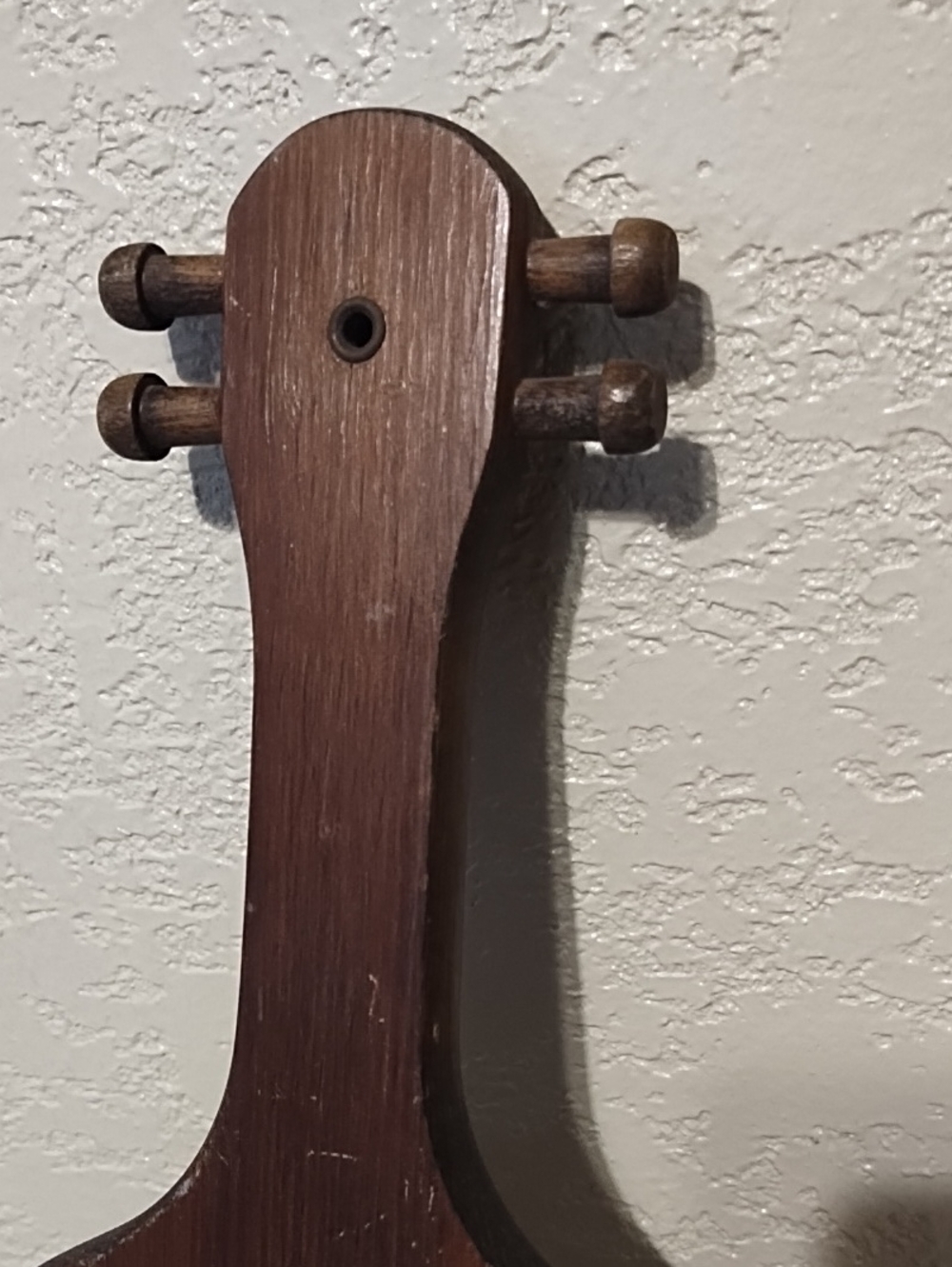 Wooden Violin-Shaped Wall Shelf Holder - Dark Brown - Picture 6 of 16